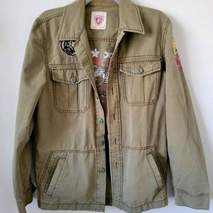 Lucky Brand Military Jacket Mens small green